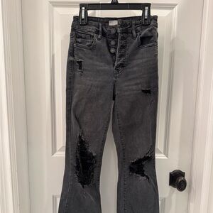 Distressed Black Women's Jeans